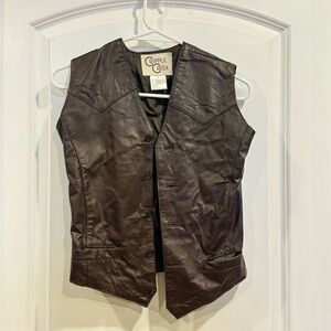 Brown Authentic Leather Vest